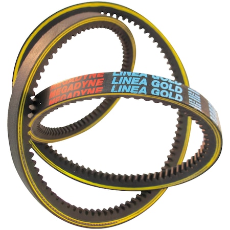 Megadyne BX63 Cogged, Classical V-Belt, 66 in Outside Length, 21/32 in Top Width, 0.41 in Thickness BX63